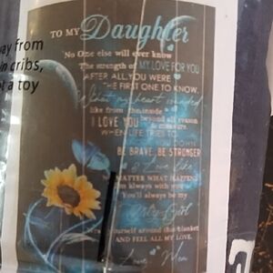 Inspirational Blanket with Sunflower and Butterfly Design